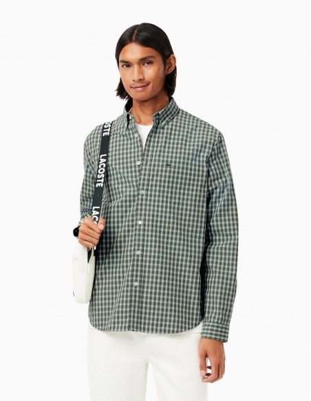 CAMISA LACOSTE CORTE REGULAR CUADROS ESCOCESES