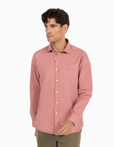 CAMISA EL PULPO LOGO A TONO SARGA LAVADA COLORETE