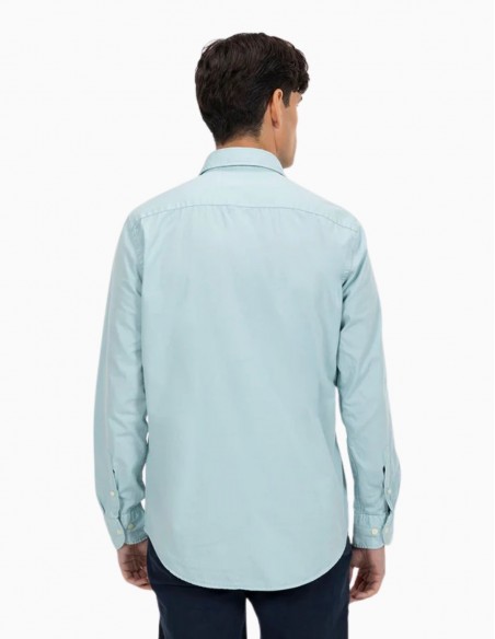 CAMISA EL PULPO LOGO A TONO SARGA LAVADA VERDE...