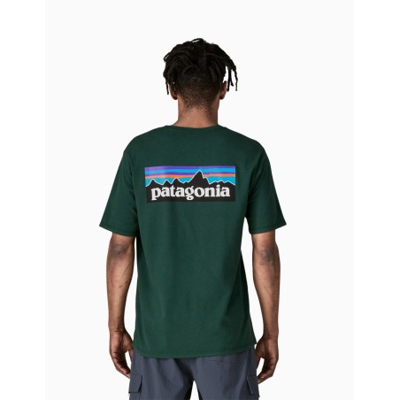 Camiseta Patagonia de manga corta logo P-6 para hombre Responsibili-Tee