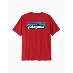 Camiseta Patagonia de manga corta logo P-6 para hombre Responsibili-Tee
