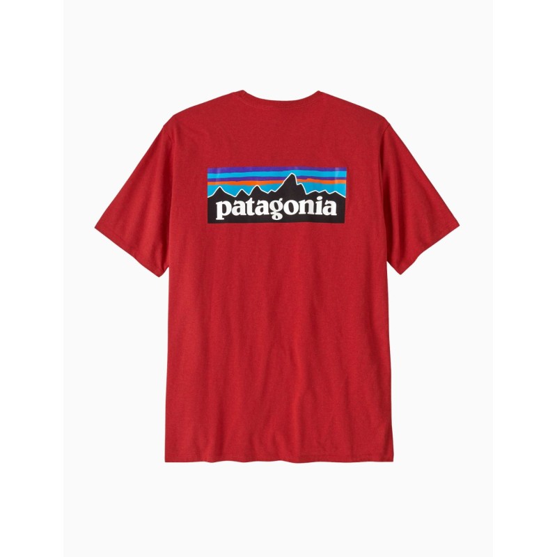 Camiseta Patagonia de manga corta logo P-6 para hombre Responsibili-Tee