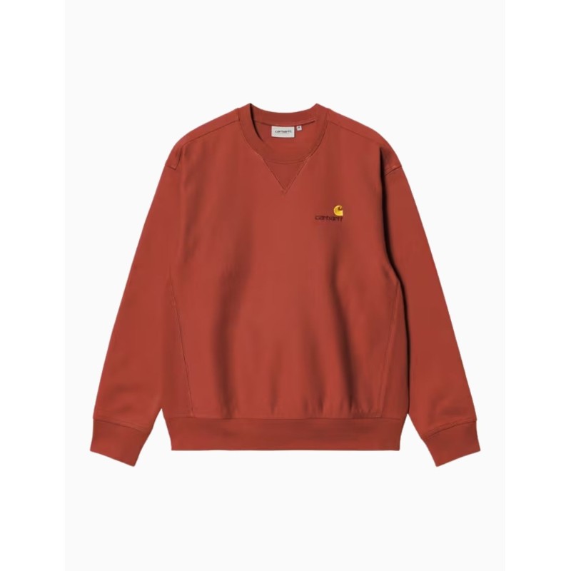 Sudadera Carhartt Wip American Script Oxide Red