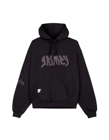 SUDADERA GRIMEY PEACE WITHIN RHINESTUDS BLACK