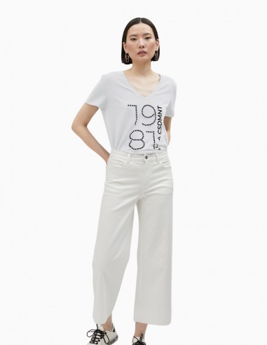 CAMISETA LOLA CASADEMUNT PIEDRAS 1981 BLANCA