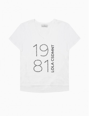 CAMISETA LOLA CASADEMUNT PIEDRAS 1981 BLANCA