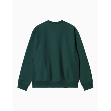 Sudadera Carhartt Wip American Script Dark Fir
