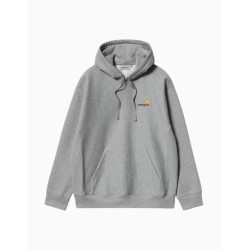 Sudadera Carhartt Wip Hooded American Script Sweat Heather Grey