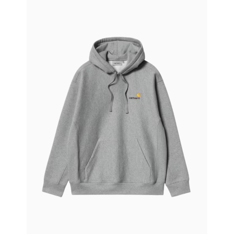 Sudadera Carhartt Wip Hooded American Script Sweat Heather Grey