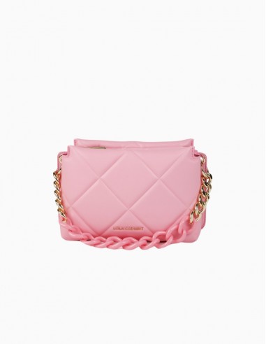 BOLSO LOLA CASADEMUNT ACOLCHADO BANDOLERA ROSA