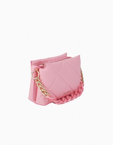 BOLSO LOLA CASADEMUNT ACOLCHADO BANDOLERA ROSA