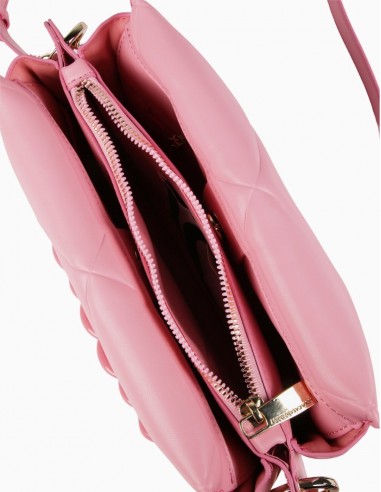 BOLSO LOLA CASADEMUNT ACOLCHADO BANDOLERA ROSA