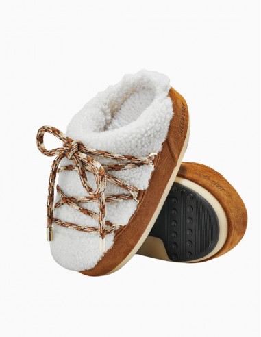 MULES MOON BOOT ICON MARRÓN CON LANA DE OVEJA
