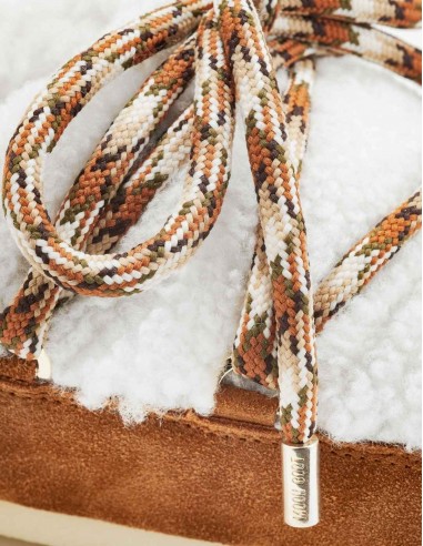 MULES MOON BOOT ICON MARRÓN CON LANA DE OVEJA