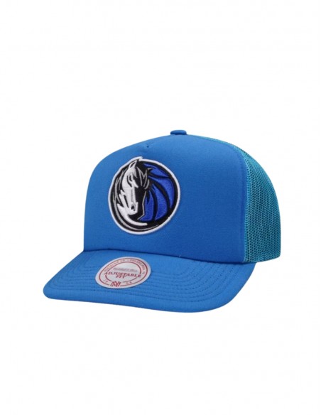 GORRA MITCHELL & NESS SNAPBACK DALLAS MAVERICKS BLUE TRUCKER ADJUSTABLE FIT