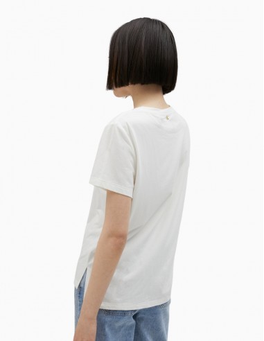 CAMISETA LOLA CASADEMUNT LOGO ESCUDO BLANCA