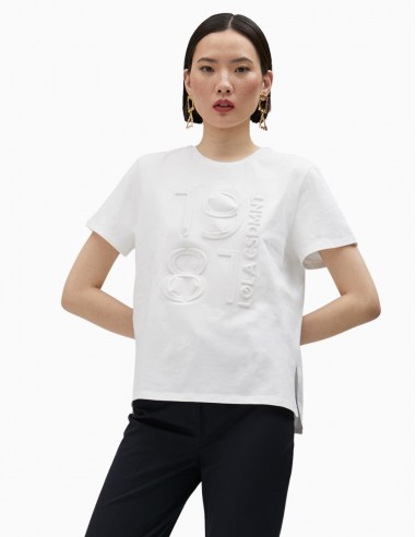 CAMISETA LOLA CASADEMUNT 1981 RELIEVE BLANCA