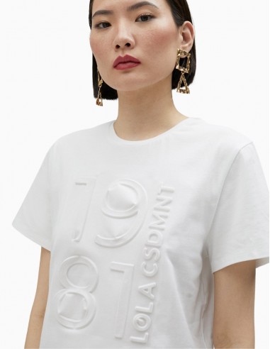CAMISETA LOLA CASADEMUNT 1981 RELIEVE BLANCA