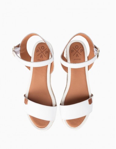 SANDALIAS POPA ZANTE DE PIEL BLANCAS