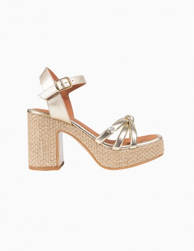 SANDALIAS POPA JOLLA MULTI LAMINADA ORO Y PLATA
