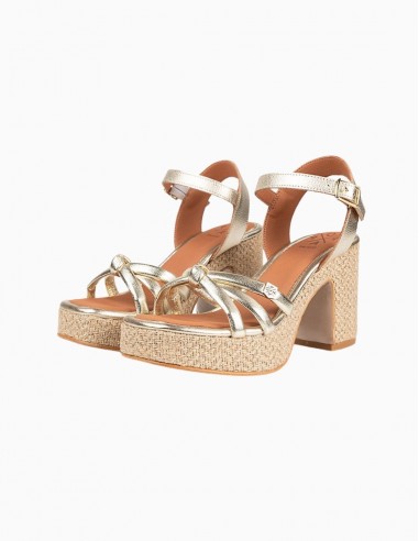SANDALIAS POPA JOLLA MULTI LAMINADA ORO Y PLATA