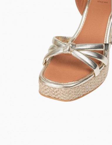 SANDALIAS POPA JOLLA MULTI LAMINADA ORO Y PLATA