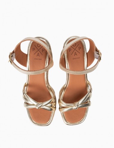 SANDALIAS POPA JOLLA MULTI LAMINADA ORO Y PLATA
