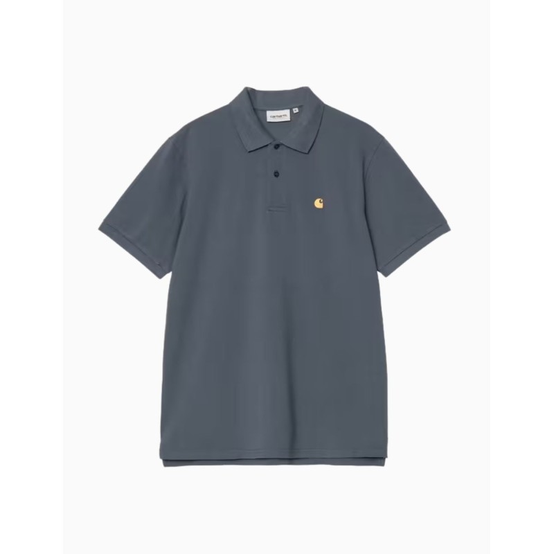 Polo Carhartt WIP Chase Pique Cozy Blue Gold