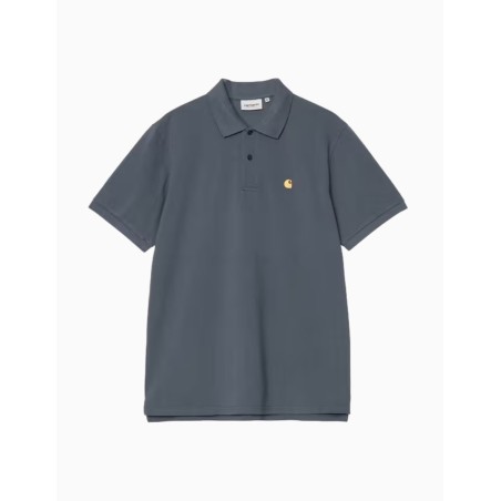 Polo Carhartt WIP Chase Pique Cozy Blue Gold