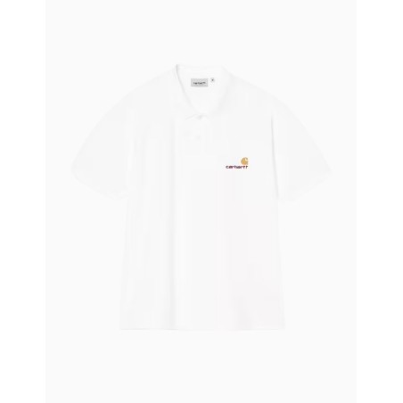 Polo Carhartt WIP American Script White