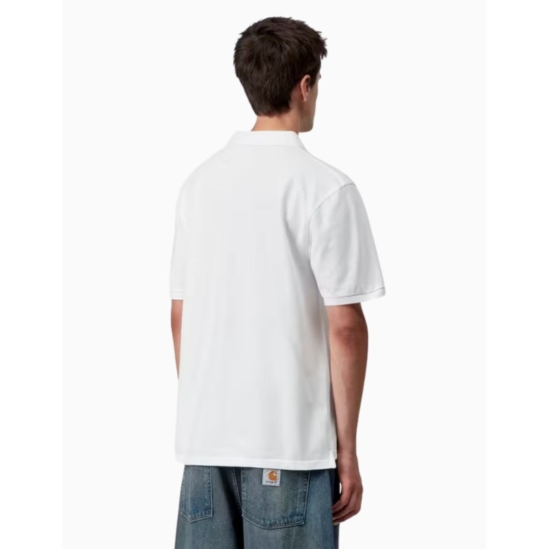 Polo Carhartt WIP American Script White