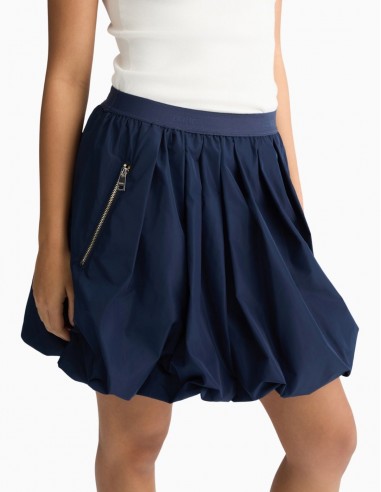FALDA LIU.JO MINI DE TAFETÁN AZUL MARINO
