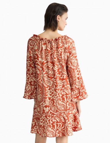 VESTIDO LIU.JO DE SARGA ESTAMPADA TERRACOTA