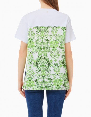 CAMISETA LIU.JO COMBINADO CON ESTAMPADO VERDE