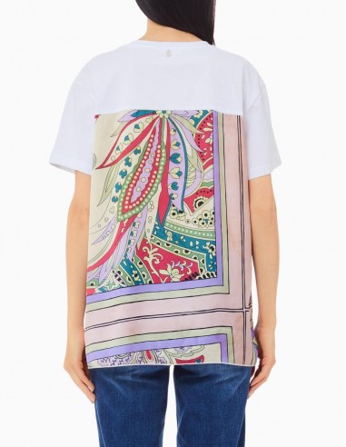 CAMISETA LIU.JO COMBINADO CON ESTAMPADO ROSA