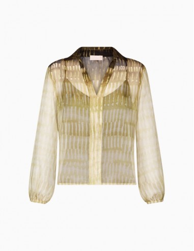 CAMISA LIU.JO DE GASA ESTAMPADA VERDE
