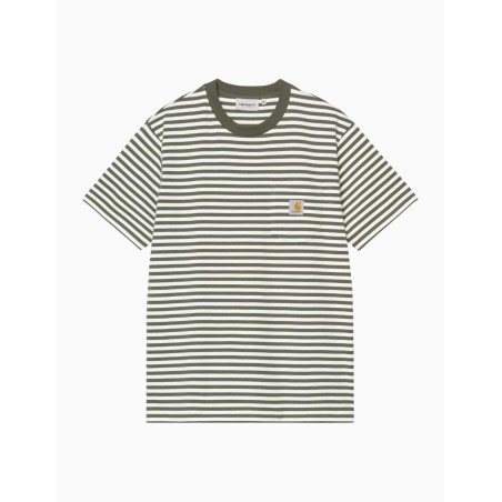amiseta Carhartt WIP Pocket Ezra Stripe Leaf Wax