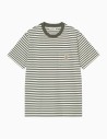 amiseta Carhartt WIP Pocket Ezra Stripe Leaf Wax