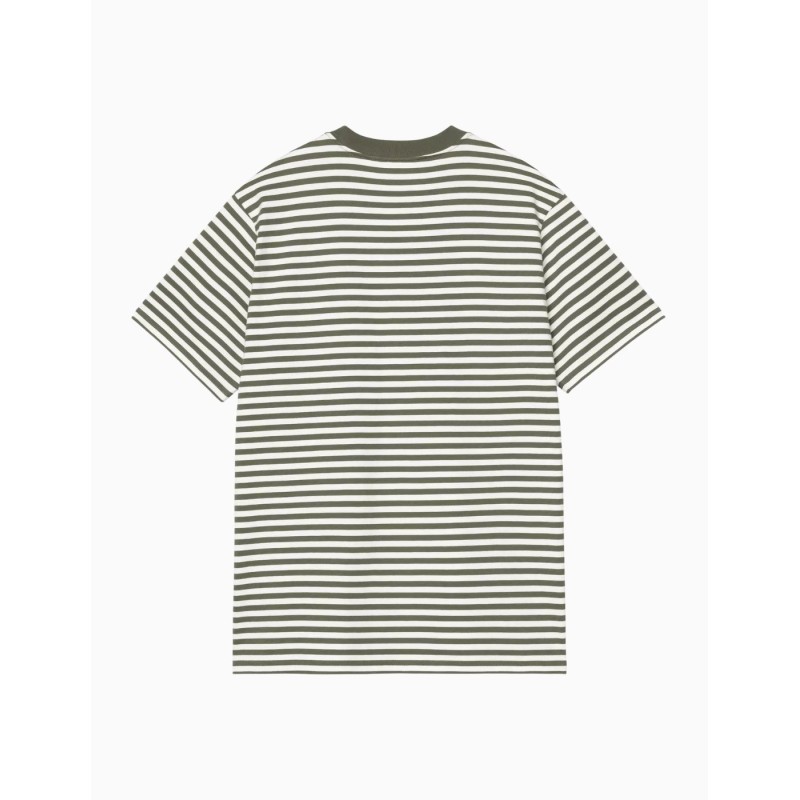 amiseta Carhartt WIP Pocket Ezra Stripe Leaf Wax