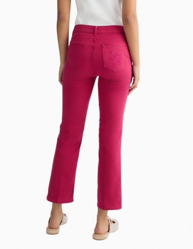 PANTALÓN LIU.JO TOBILLERO DE TALLE ALTO ROSA