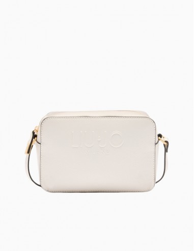 BOLSO LIU.JO CUADRADO PEQUEÑO LOGOTIPO BLANCO