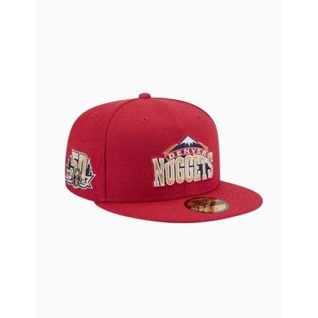 Gorra NBA Hardwood Classic Denver Nuggets 59FIFTY Fitted Rojo Oscuro