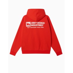 Sudadera Obey Design Industries Hood Fiery Red