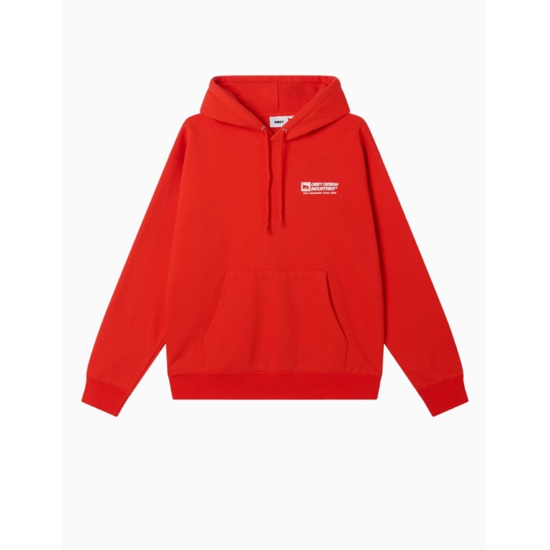 Sudadera Obey Design Industries Hood Fiery Red