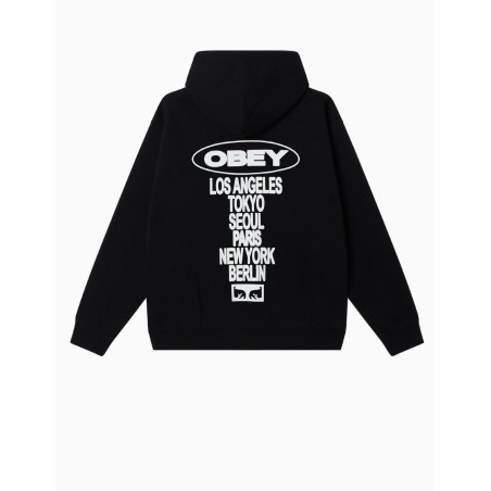 Sudadera Obey Oval Cities Hood Negra