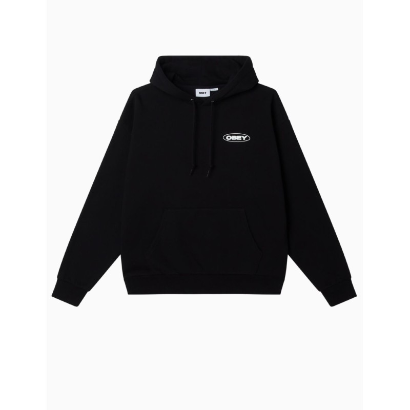 Sudadera Obey Oval Cities Hood Negra