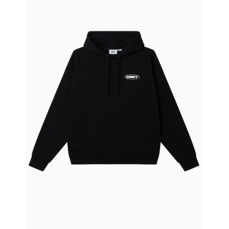 Sudadera Obey Oval Cities Hood Negra