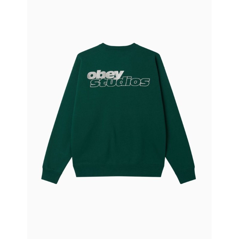 Sudadera Obey Tonic Crew Rain Forest