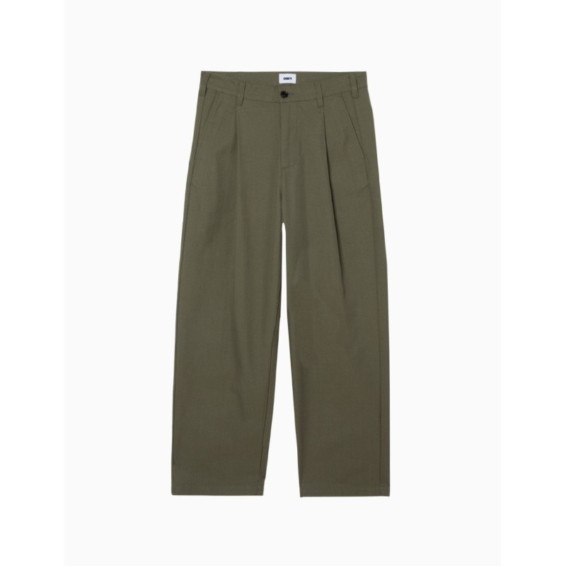 Pantalon Obey Dean Pleated Pant Tea Leaf