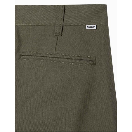 Pantalon Obey Dean Pleated Pant Tea Leaf